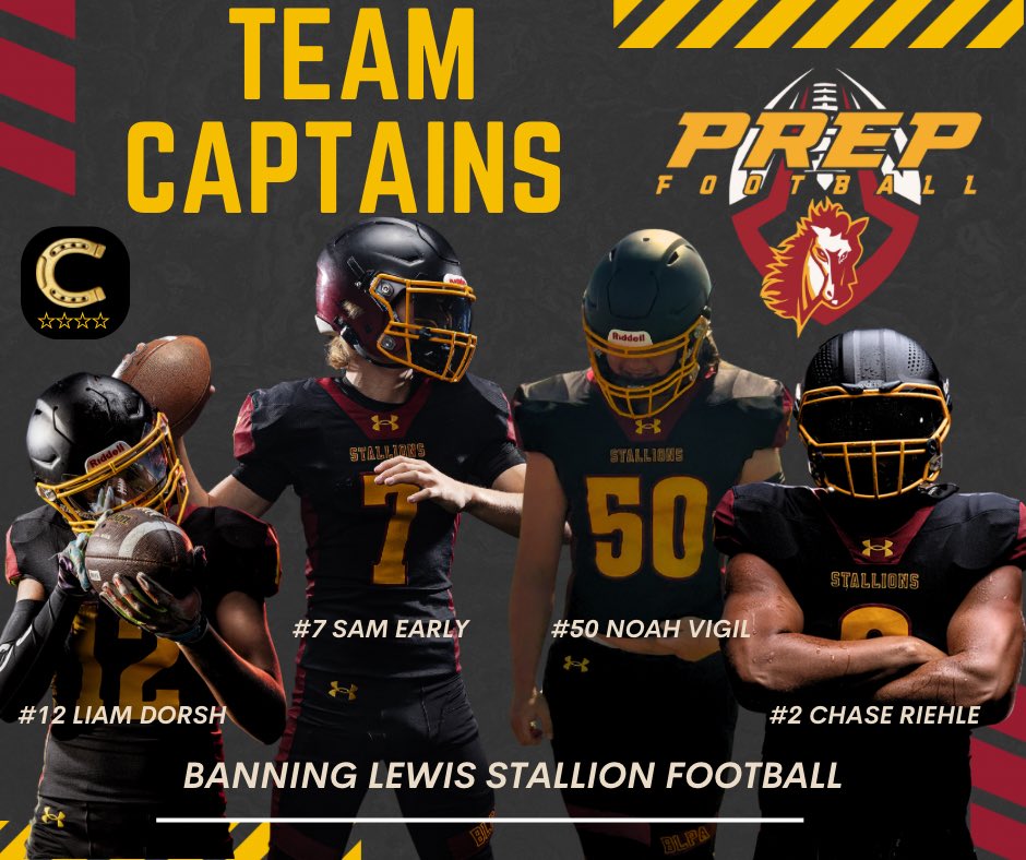 Announcing the Banning Lewis Stallions Football 2024 Season Team Captains! #GoStallions #BeTheStandard