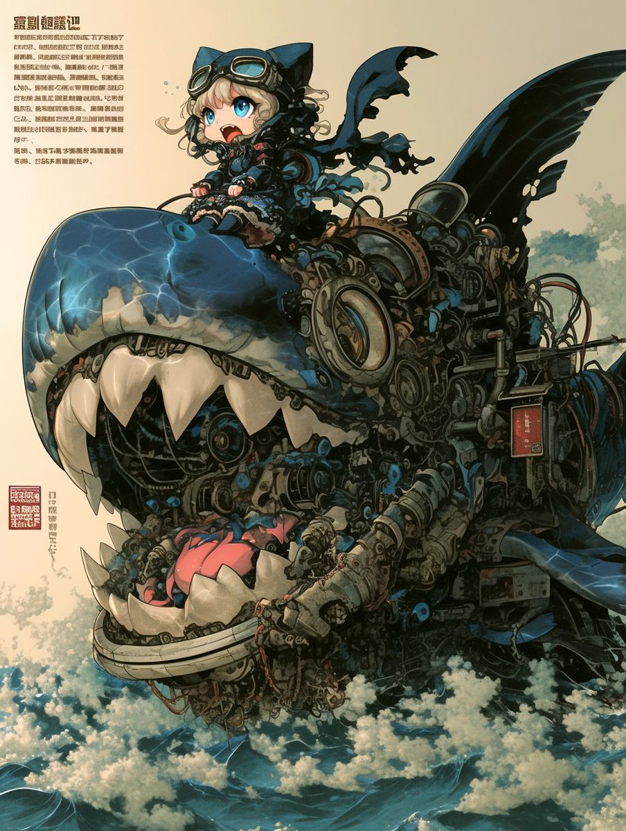 〜 機械仕掛けのサメ 〜
Mechanical Shark
#nijijourney