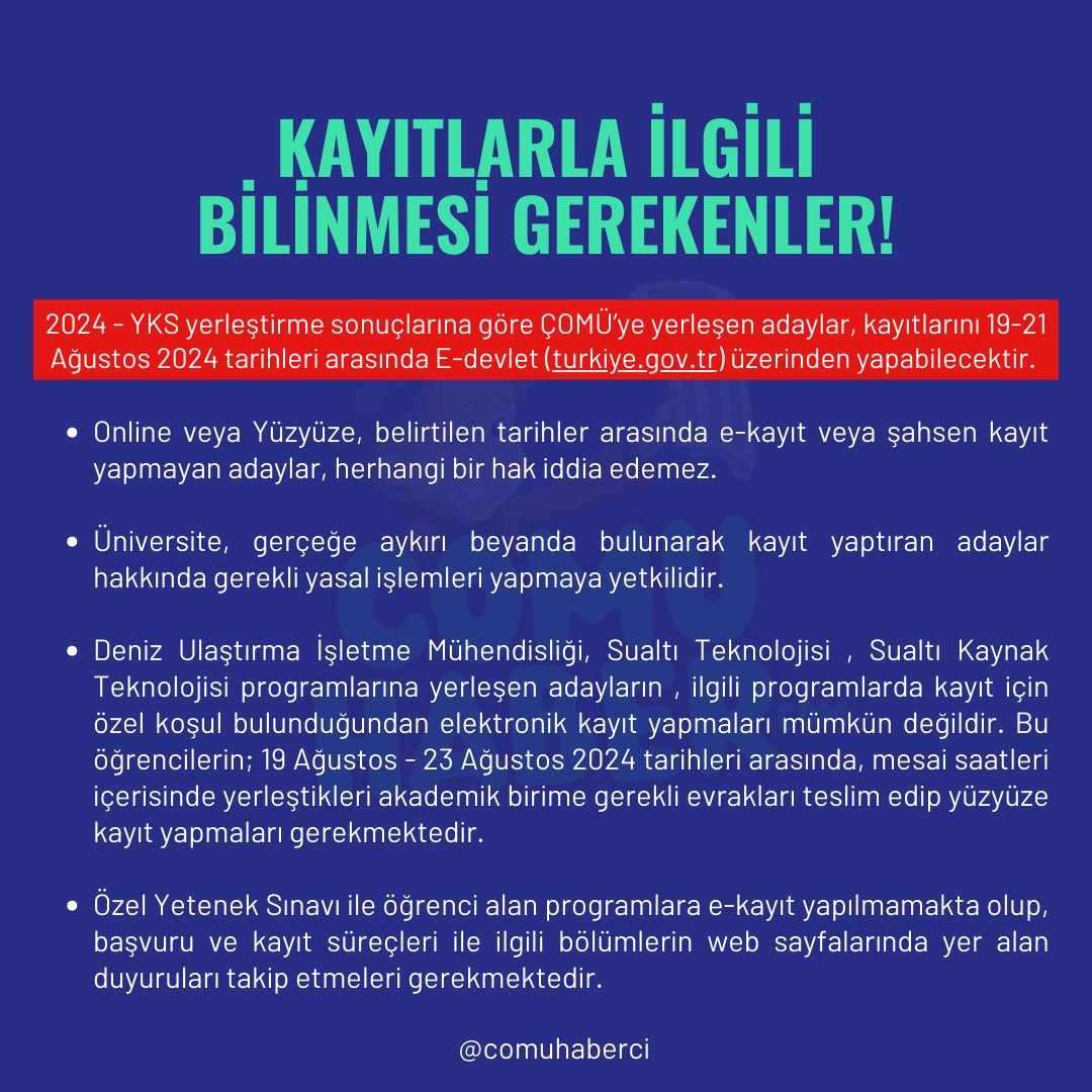 comuhaberci's tweet photo. Kayıtlarla ilgili bilinmesi gereken önemli hususlar... https://t.co/S7AiMh9i4w