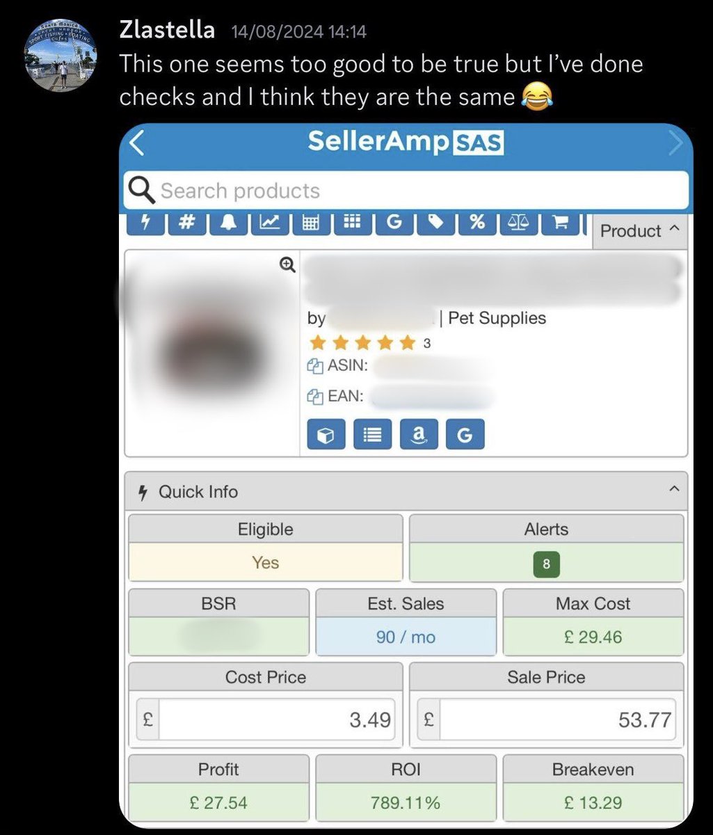 FelixAmazonCat's tweet photo. Secret sourcing methods paying huge dividends for @lastella_zac 

£3.50 > £53

Q4 is fast approaching and we are not playing around.

DM in the next 24 hours for mentorship if you want in now 📲 https://t.co/2sR9q3Zs9T