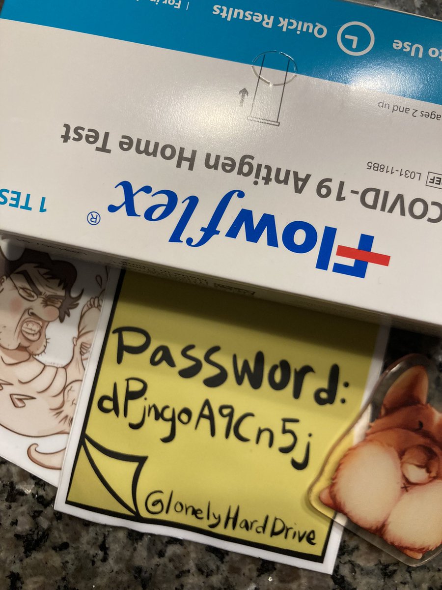 For all of you still playing the Lonely Hard Drive badge at home…this was one of the in-person items found around con (the sticky note sticker… not the corgi butt, sadly) #defcon32 <a href="/defcon/">DEF CON</a>