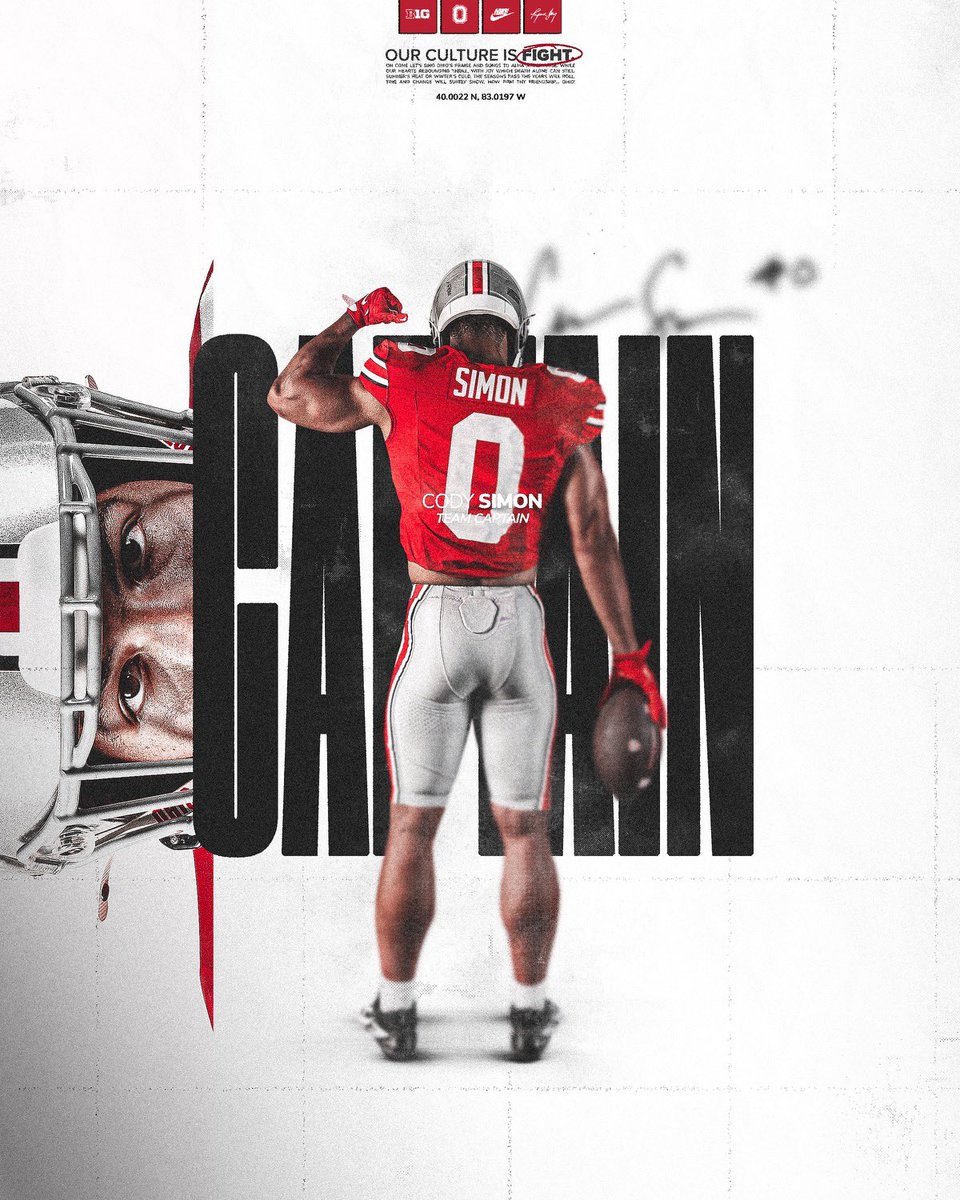 CleBuckeye23's tweet photo. Emeka Egbuka, TreVeyon Henderson, Jack Sawyer, and Cody Simon have been selected as team captains for Ohio State this season https://t.co/OvxxyOi9Ni