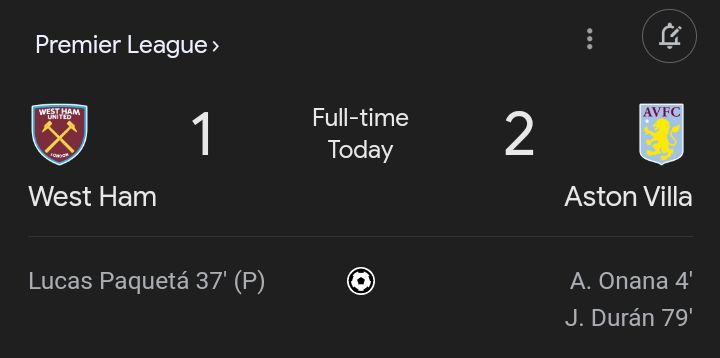 StanleyIsMutua's tweet photo. West ham Vs Aston villa
1-2
#WHUAST
#PremierLeague https://t.co/ykxdqKzGHc
