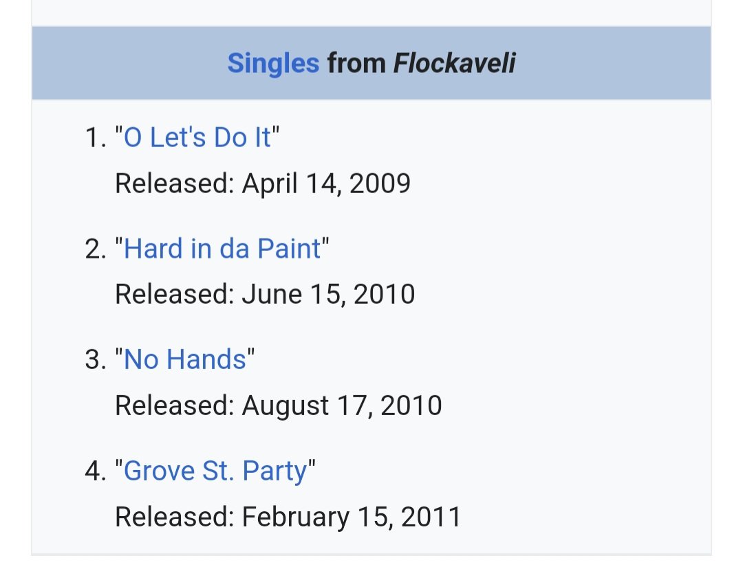 zg5's tweet photo. Looking back, this is a crazy run of singles for your debut album: https://t.co/SEzmLXYi1p