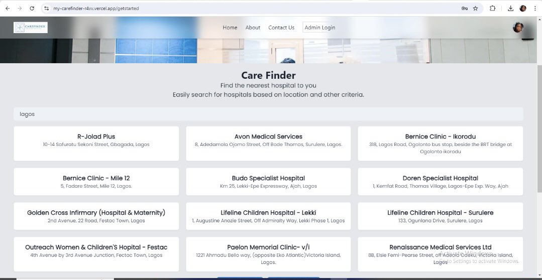 Adeyemi_fathia_'s tweet photo. Excited to share my final project for @AltSchoolAfrica 
Carefinder helps you easily locate and connect with healthcare facilities in Nigeria.
Check it out here and let me know what you think!😊
https://t.co/O9k3BcRsf4

Thank you @setemiojo @UkeJerry @TabithaKavyu @hackSultan https://t.co/GUTlQJS2zX