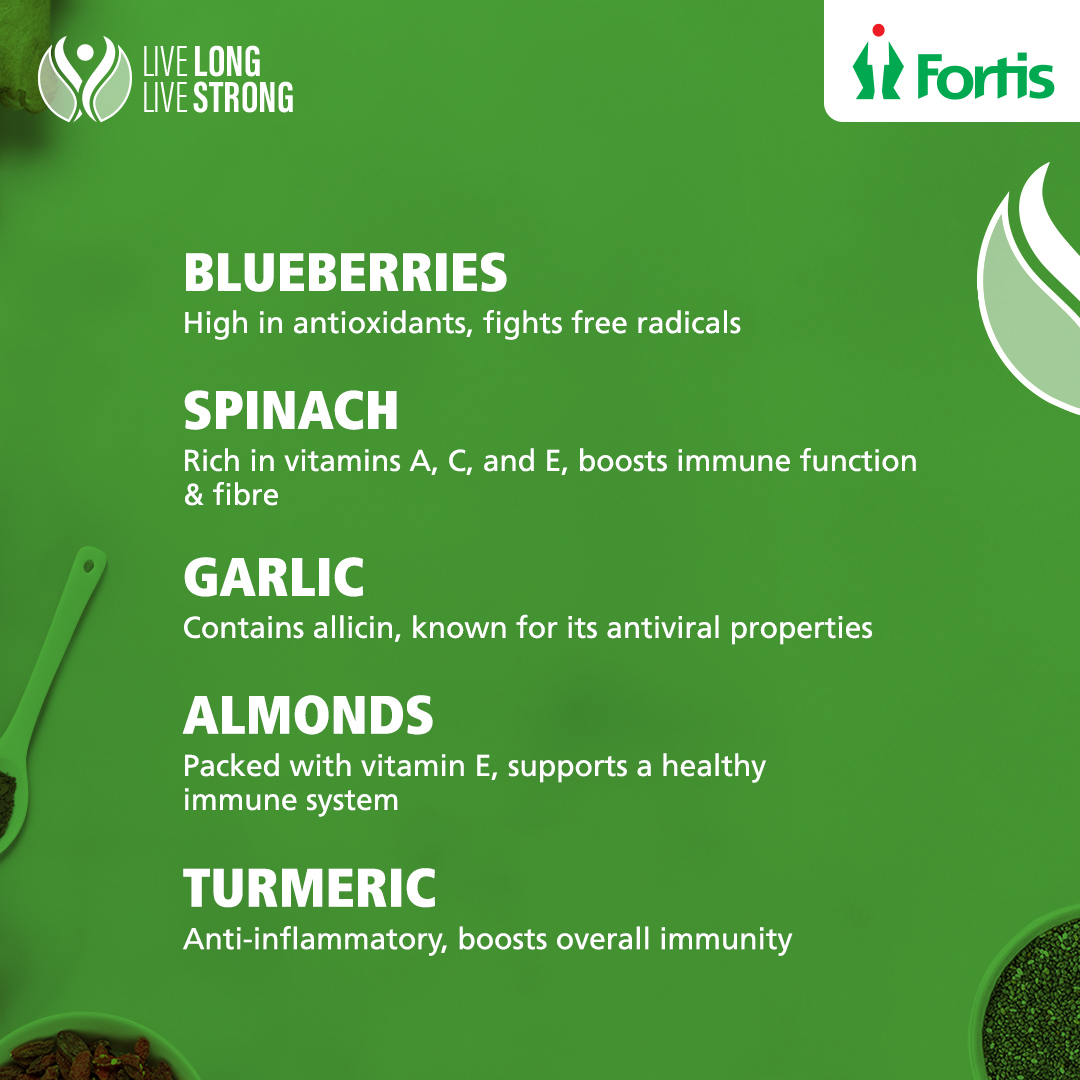 fortis_hospital's tweet photo. Boost your immune system naturally with superfoods like antioxidant-rich blueberries and anti-inflammatory turmeric.Take the step today to #LiveLongLiveStrong with Fortis Healthcare.
Learn more: https://t.co/VbPXstH8FP
#FortisHealthcare #AtFortisWeCare https://t.co/P2gRj29x1e