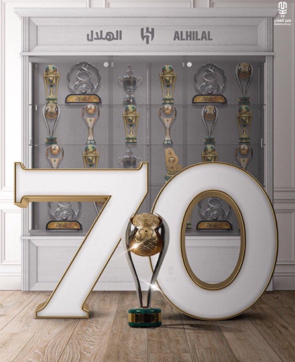 turkidegether's tweet photo. #النصر_الهلال الهلال يُحقق اللقب رقم "70" في تاريخه https://t.co/FwqMbGhafz