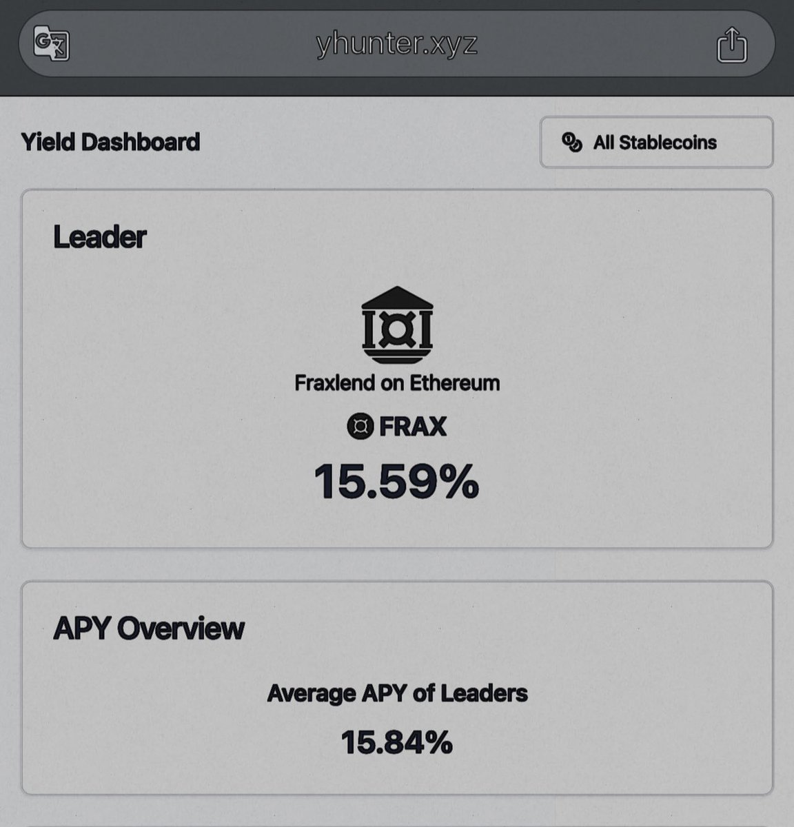 Yes but if you lend FRAX on Fraxlend the you’ll get x2 yield