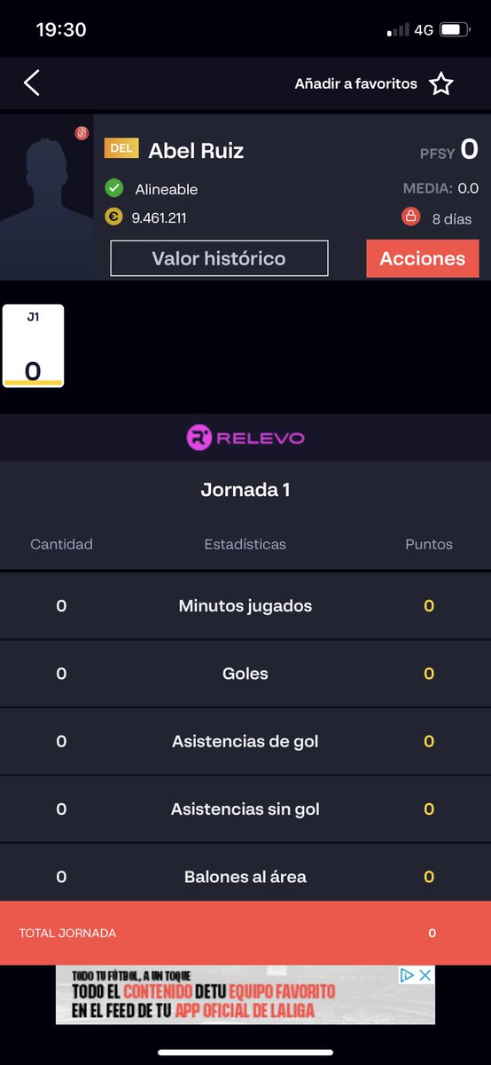 pauigle07's tweet photo. Esto q cojones es?? Dadme mis puntos @relevo @LaLigaFantasy https://t.co/KQy0wNKKxV
