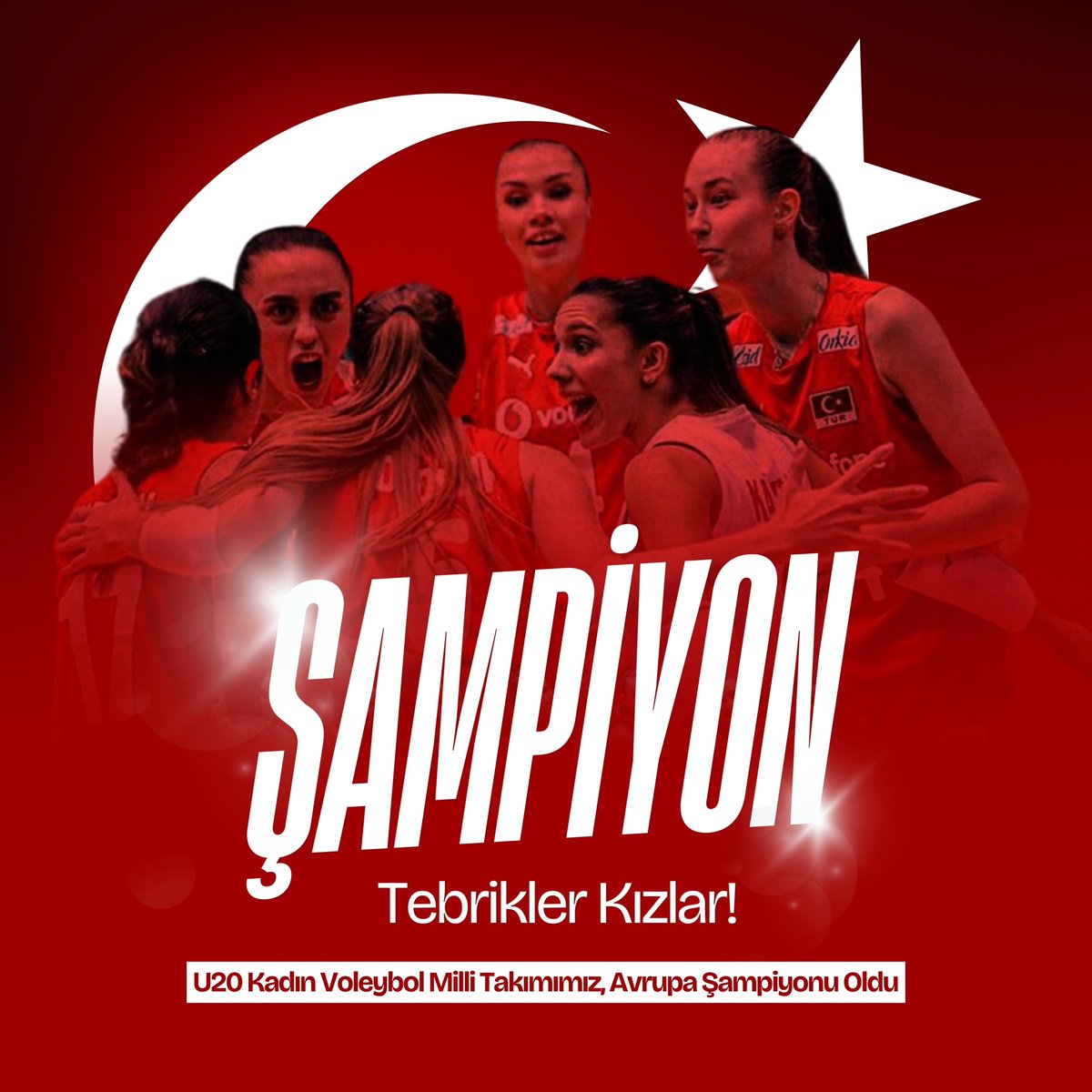 20 Yaş Altı Kadın Milli Takımımız, Bulgaristan’daki U20 Avrupa Voleybol Şampiyonası’nda İtalya’yı 3-2 yenerek Avrupa Şampiyonu oldu!Bu zafer,kadınların neler başarabileceğinin en güzel kanıtı.Kadınlar isterse hayallerini gerçeğe dönüştürüp zirveye ulaşabilir. Yürekten kutluyoruz!