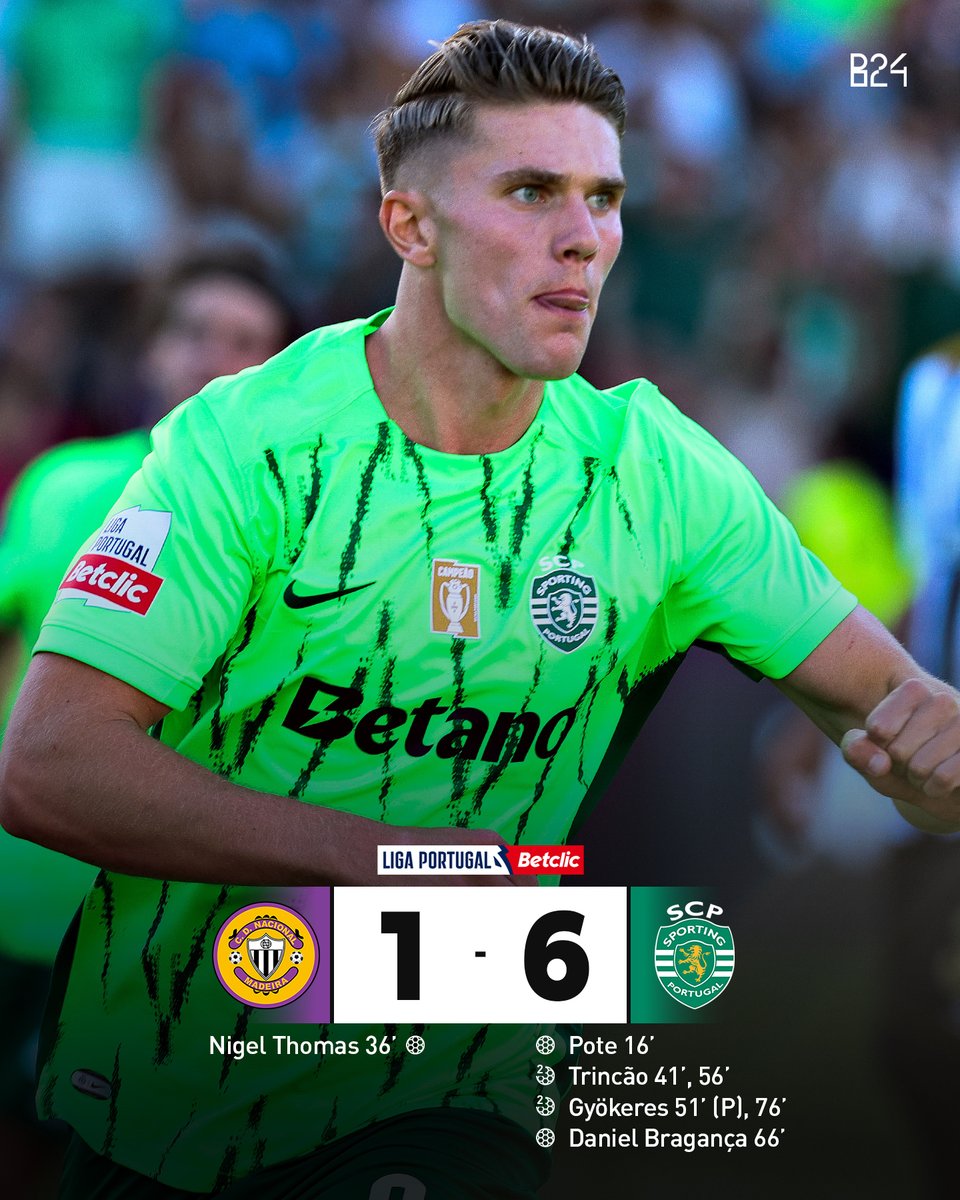 Sporting arrasou o Nacional.