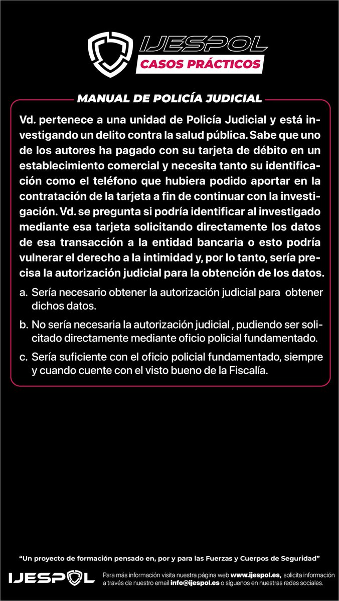 Ijespol2020's tweet photo. ‼️NUEVO manual policial operativo de POLICÍA JUDICIAL‼️

➕ 500 cuestiones operativas de Policía Judicial y Oficinas de Denuncias con solución.

📲🔗 https://t.co/T1hQikAQrk

#IJESPOL #ALESPOL #GRUPOIJESPOL https://t.co/hrEWMkYk4L