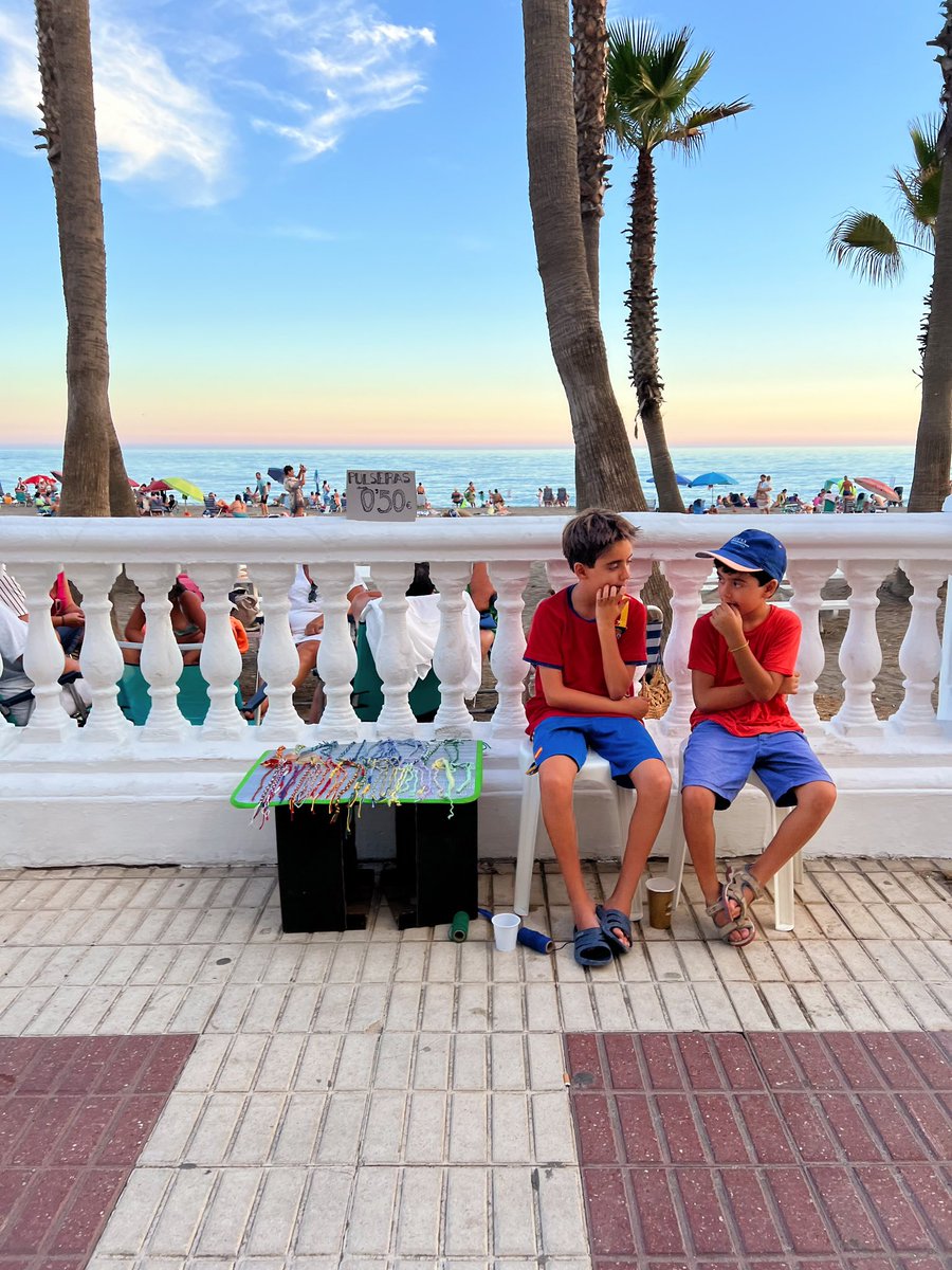 Young Spanish entrepreneurs on a beach in Málaga