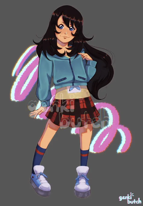[ cross fight b-daman ] sister requested i draw sumi inaba during us watching the last discotek stream together so i did  