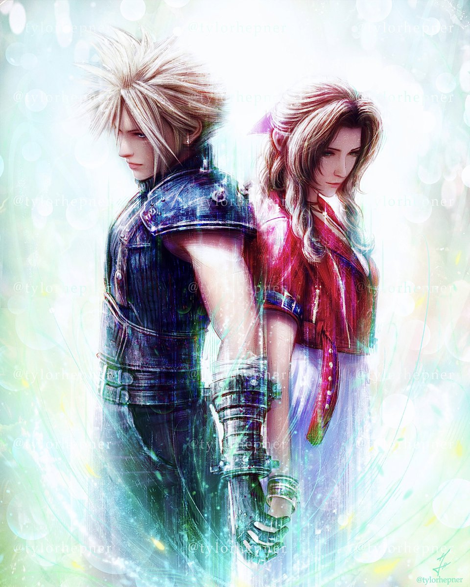 Cloud &amp; Aerith✨ #FF7R 

In memory of Muna✨
#WeLoveYouMu