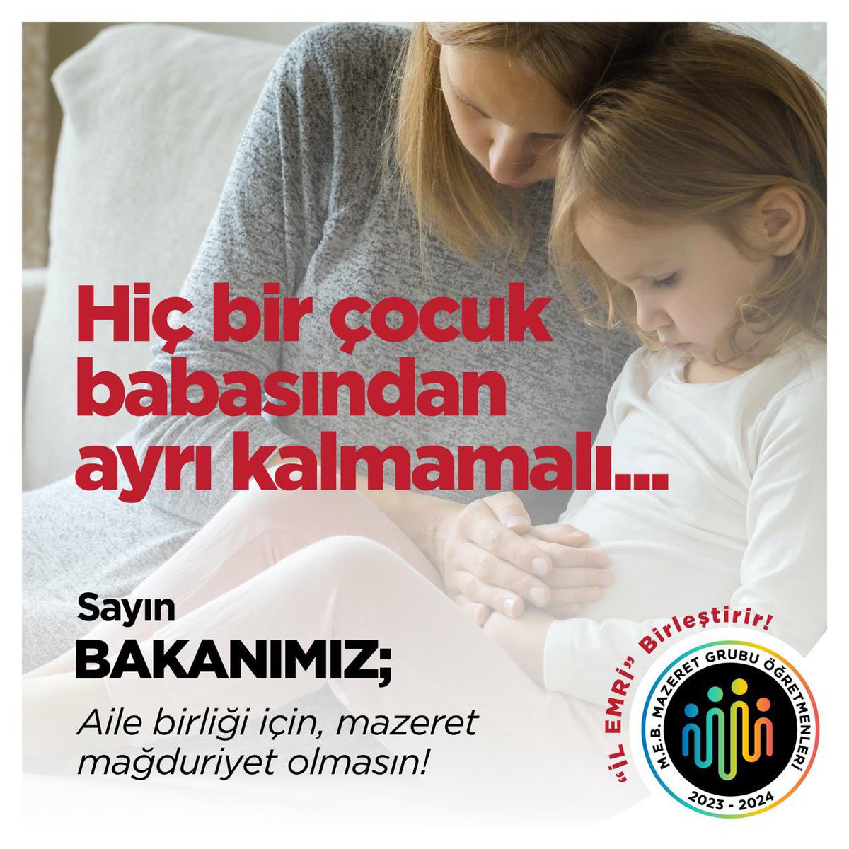 Sayın bakanım <a href="/Yusuf__Tekin/">Yusuf Tekin</a> mazeret tayinleri açıklandı ve kontenjan azlığından yerleşemedik.

Geçtiğimiz yıllarda olduğu gibi il emrini verin ve gözü yaşlı aileleri birleştirin.
<a href="/kemalsamlioglu/">Kemal ŞAMLIOĞLU</a> <a href="/yilmaznazif/">Nazif Yılmaz</a> <a href="/farukyelkenci/">Ömer Faruk Yelkenci</a> <a href="/cftcblnt/">Bülent ÇİFTCİ</a>
#İlEmriEsittirAile
#AileYoksaEBSYOK