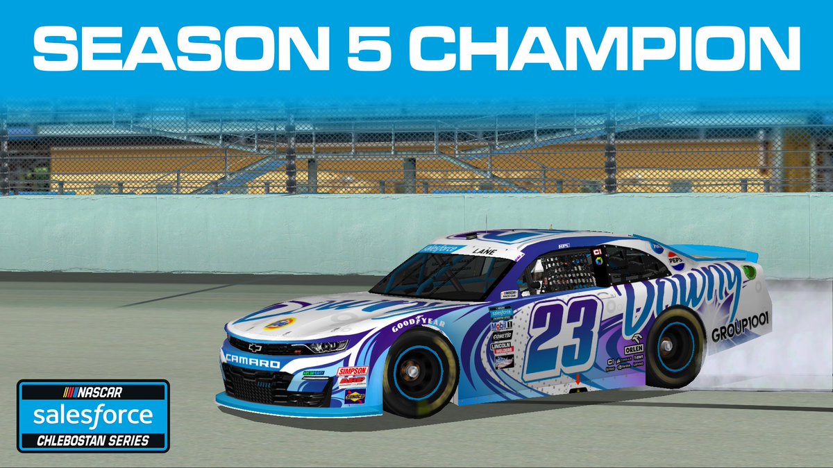 Bruh_plus's tweet photo. REVENGE AT LAST!

Kaleb Lane wins the NASCAR Salesforce Chlebostan Series Season 5 Championship by ONE POINT over his long-time rival Jean-Éric Vergne, who he lost the title to last season. 

#NSCS https://t.co/Xki9IYp1Up