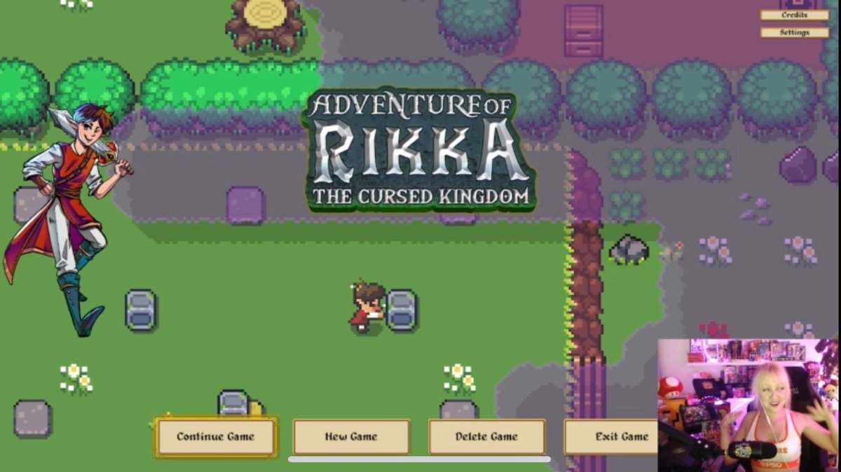 Tried an awesome retro style game on stream Adventure Of Rikka: The Cursed Kingdom! If you are into Zelda Link to the Past style game mixed with Stardew Valley vibes you will love it!! Had so much fun playing! Thank you to the creator <a href="/PoorlyDrwnSquid/">PoorlyDrawnSquid</a> for the key!!