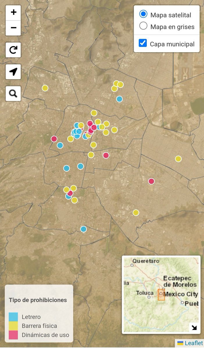 Así se ven las prohibiciones al juego en el espacio, así está la #CDMX 
Ayúdanos a mapear y eliminar las prohibiciones qué violan los derechos de niñas y niños, y de todas las personas #HackeandoLaCiudad #CiudaddelosCuidados
exploradoresdelaciudad.org/derechoaljuego/
