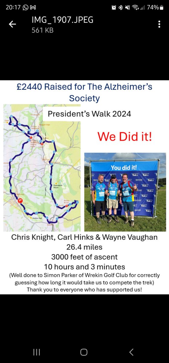 Chris Knight - What an incredible guy!
Club President, Competition Secretary,  and now marathon mountain climber.

"thank all of our sponsors for their generosity in helping us raise this incredible amount of money for the <a href="/alzheimerssoc/">Alzheimer's Society</a>."