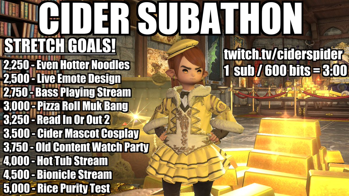 Welp, looks like we're still going. And I still have to make a cosplay, wear a maid outfit, host a cooking show, do ASMR... Come on by to join the suffering @ twitch.tv/ciderspider