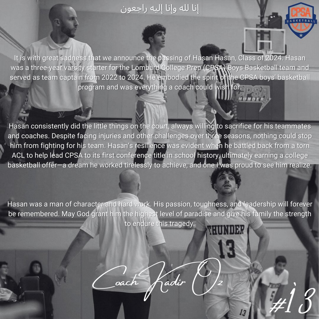 To God We Belong and to God We Shall Return

Rest In Peace &amp; The Highest Of Heaven

#13 🏀