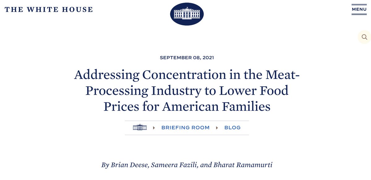 FeliciaWongRI's tweet photo. Seems like a good day to remind pundits about the work that @briancdeese @sameerafazili @BharatRamamurti did way back in 2021 to lower prices by attacking concentration in the meat-processing industry. https://t.co/1LKpjCYyf7
