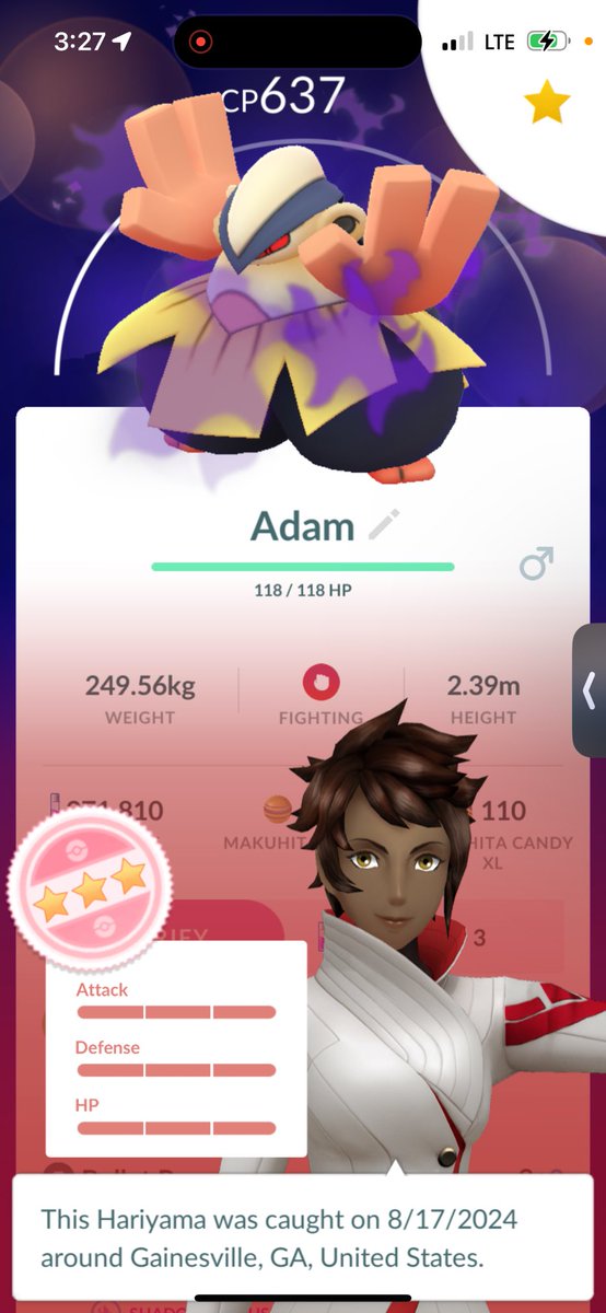 Adam_Della_'s tweet photo. So I got my first shadow hundo… and it just so happened to be my favorite Pokemon https://t.co/BlLHTyRYrS