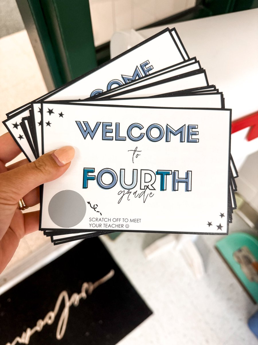 Excited for my new students to be receiving these postcards in the mail before Open House next week! 🤍