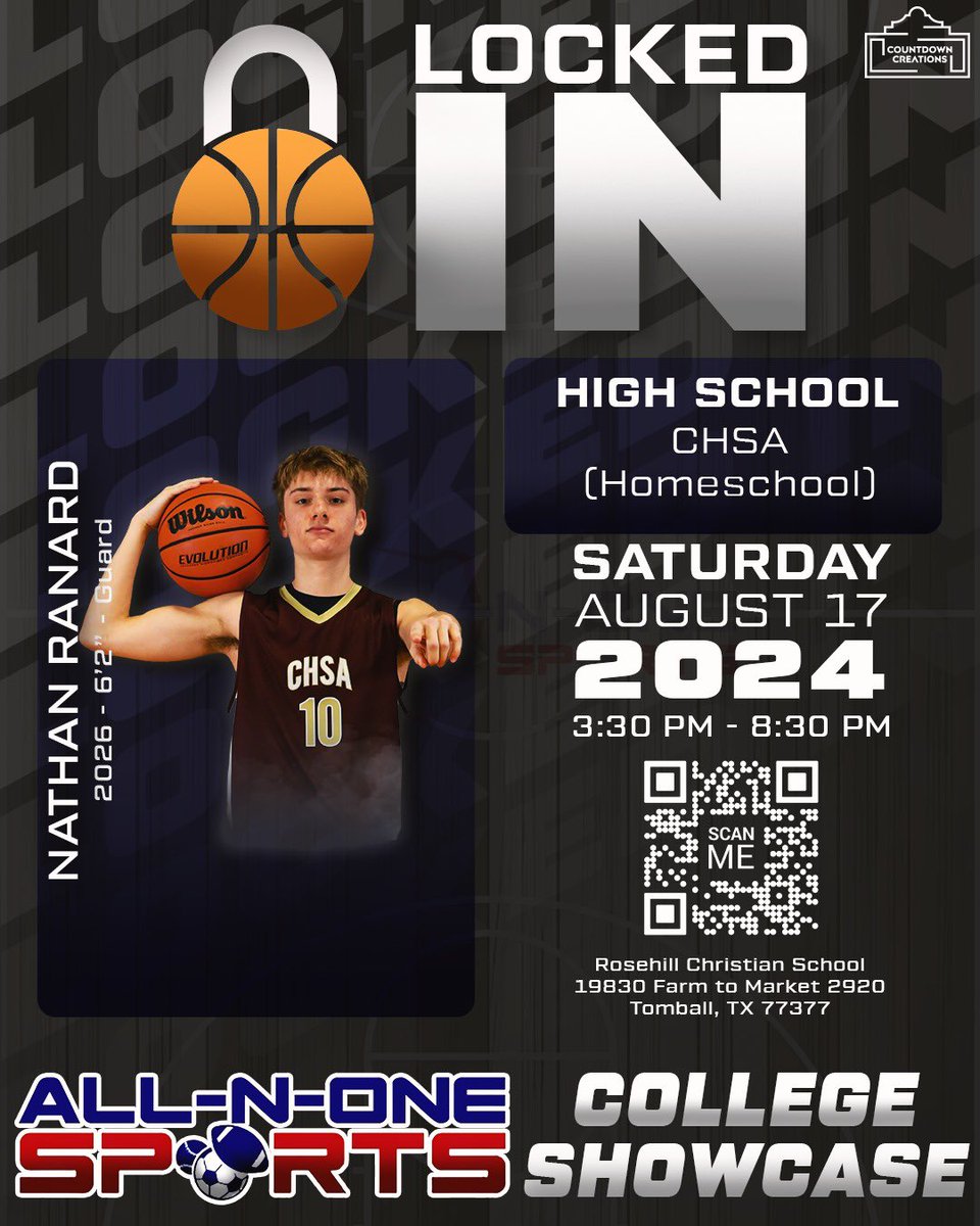 CHSA BASKETBALL (@chsa_basketball) on Twitter photo GOOD LUCK to Tyvon Taylor and Nathan Ranard at the ALL-N-ONE College Showcase today! These boys are LOCKED IN! Thanks, <a href="/AllNOneSports1/">All-N-One Sports Services</a> !
<a href="/TyvonTaylor/">Tyvon Taylor</a>
<a href="/nategreat_hoops/">Nathan Ranard</a> GOOD LUCK to Tyvon Taylor and Nathan Ranard at the ALL-N-ONE College Showcase today! These boys are LOCKED IN! Thanks, <a href="/AllNOneSports1/">All-N-One Sports Services</a> !
<a href="/TyvonTaylor/">Tyvon Taylor</a>
<a href="/nategreat_hoops/">Nathan Ranard</a>