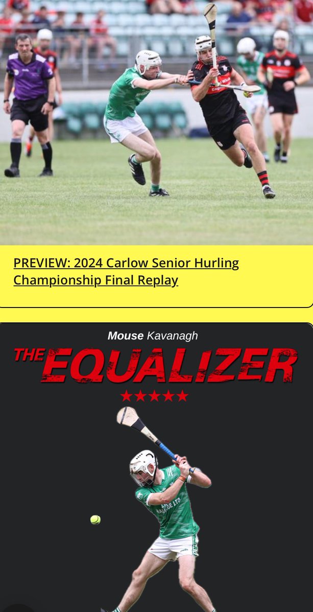 Lots of quality written county final content to consume ahead of tomorrow’s Carlow Senior Hurling Championship Final Replay.

Leo McGough absolutely on fire with incredible insight and detail.

Catch all the content here: leftwingback.com/news/