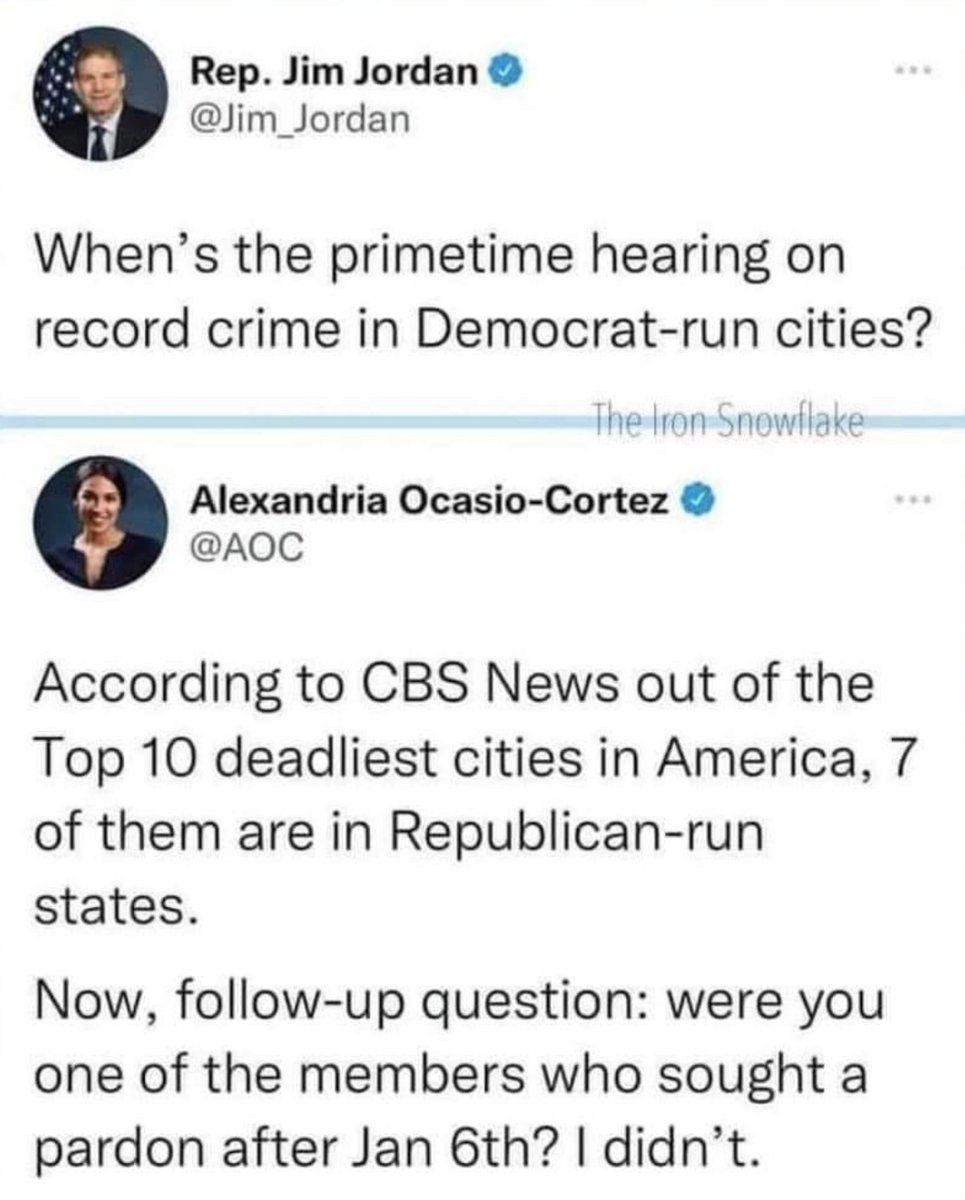 krassenstein's tweet image. AOC just dropped a word-nuke on Jim Jordan's head.