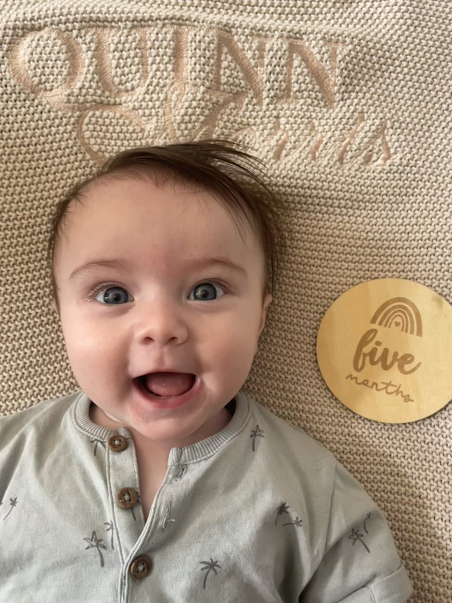As if I have a cheeky little five month old that can roll over and sit up. 🥹😫🥰