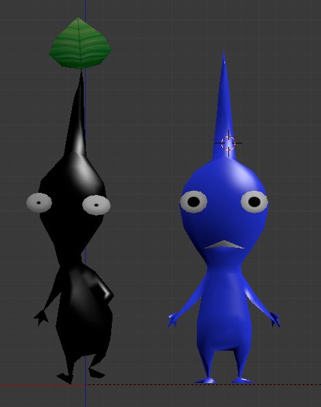 snowwood_'s tweet image. I was reminded about this last night.

While ripping models for a Pikmin video, I found an early, pure-black Pikmin model in one of the folders, with slightly different proportions &amp;amp; no major features (like in the concept art). I was also able to load their model in-game. #Pikmin