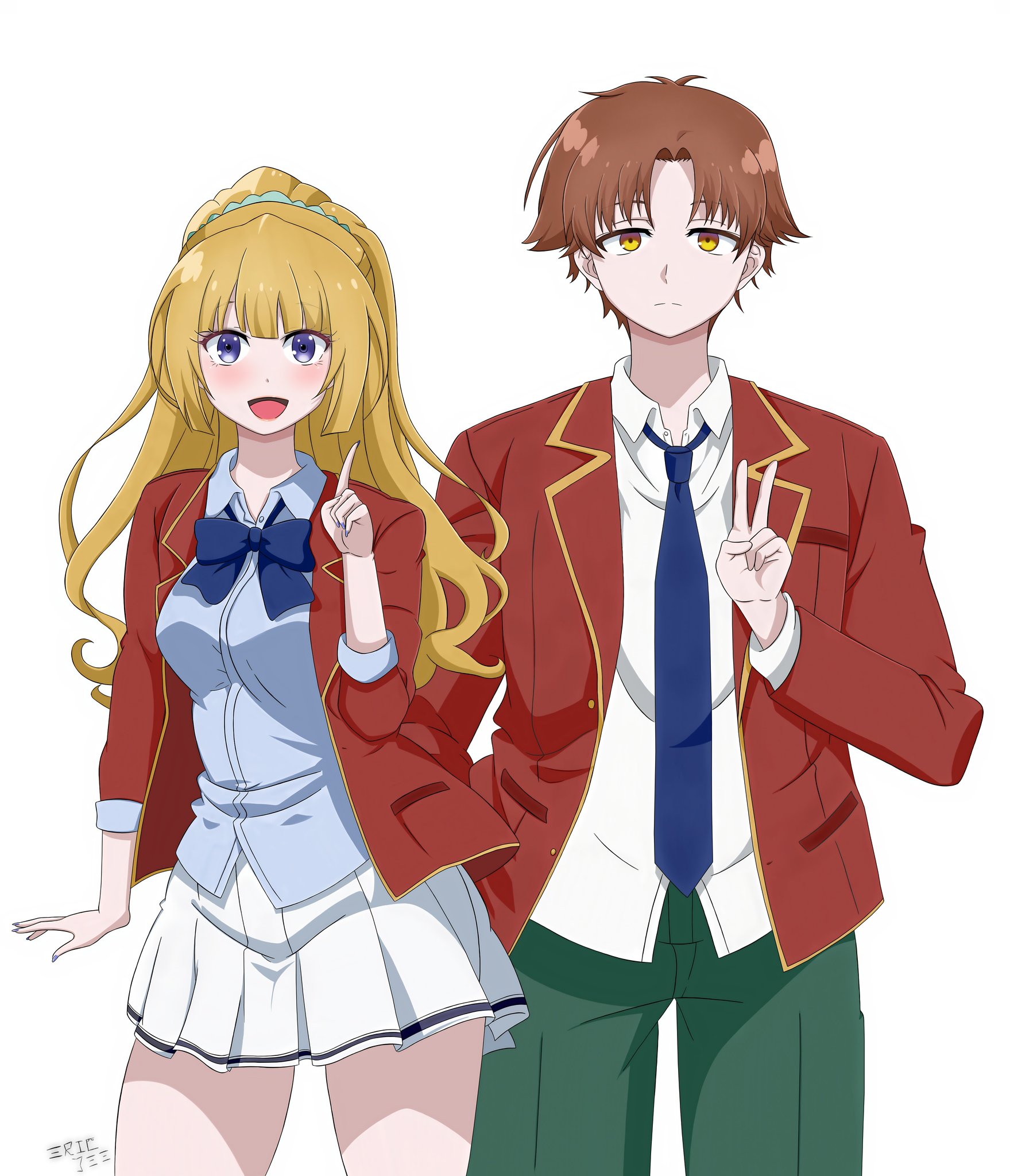 🟦Blue🟦 on X: My first attempt at drawing the Kiyotaka Ayanokoji x Kei  Karuizawa ship from Classroom of the Elite. I started drawing this after I  finished watching the season 3 finale