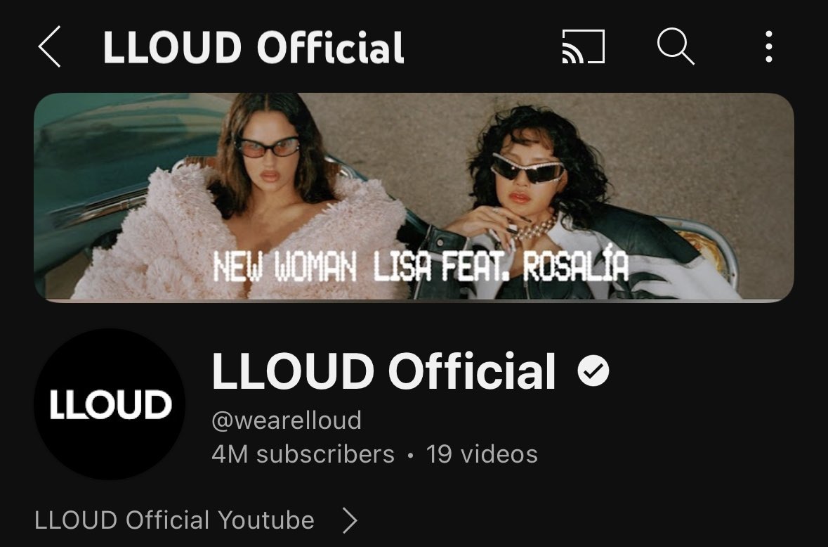 blackpinkXyt's tweet photo. 'LLOUD Official' YouTube channel has surpassed 4 MILLION subscribers!
🔹https://t.co/MfBUKlVNCk
#LISA #LISAxLLOUD @wearelloud https://t.co/RJPF53ooLp