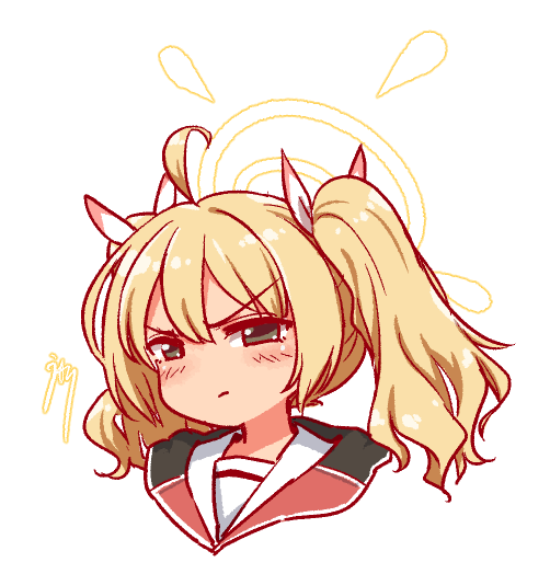 砂狼シロコ(ブルアカ) 「ブルアカ絵もちょと描いてる ヘイロー書き忘れ率高し。」|高橋うもりのイラスト