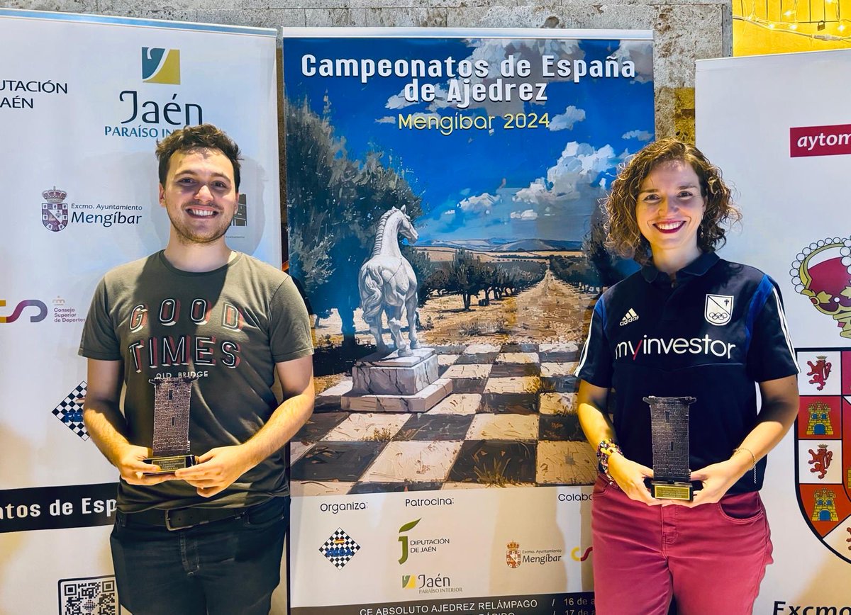 Javier Ochoa de Echagüen (@echaguen) on Twitter photo Enhorabuena al GM Alan Pichot y a la MI Sabrina Vega campeones de España de ajedrez rápido 2024! <a href="/AytoMengibar/">Ayuntamiento de Mengíbar</a> <a href="/AjedrezEspanola/">FederacionEspañolaAjedrez</a> Enhorabuena al GM Alan Pichot y a la MI Sabrina Vega campeones de España de ajedrez rápido 2024! <a href="/AytoMengibar/">Ayuntamiento de Mengíbar</a> <a href="/AjedrezEspanola/">FederacionEspañolaAjedrez</a>