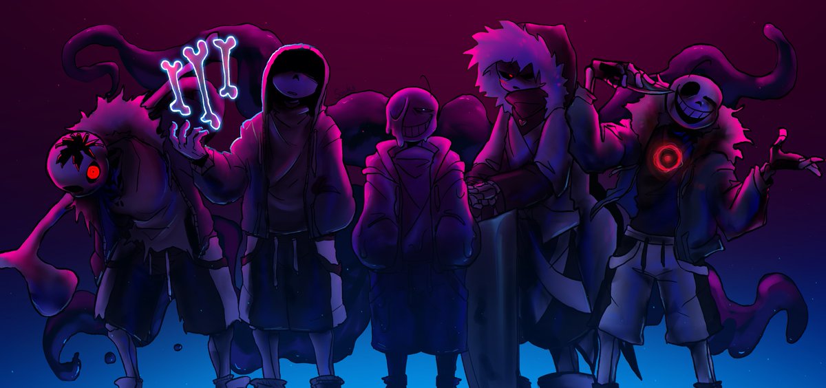 Finally done with this oneee

#undertaleau #nightmaresans #horrorsans #dustsans #crosssans #killersans