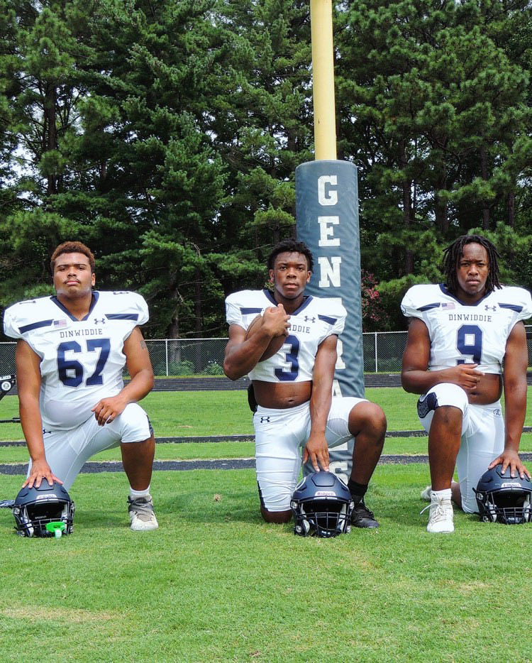 GeneralsFootbal's tweet photo. Congratulations to the 2024  Dinwiddie Football Lieutenants 3 Joshua Adams, 67 Dylan Harrison, 27 Brady Slade, 9 Tyrus Sampson, and 2 Caleb Bowles. #NavyNation #FaceEm https://t.co/DscSAqOS5X
