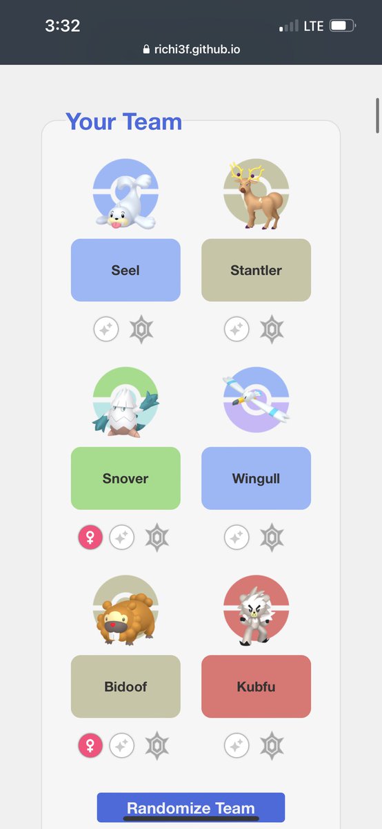 What pokemon do you think would be in your party just based on what you would find in the immediate area where you live?

Could change bidoof for pachirisu or zigzgoon but otherwise honestly this feels super accurate to my area