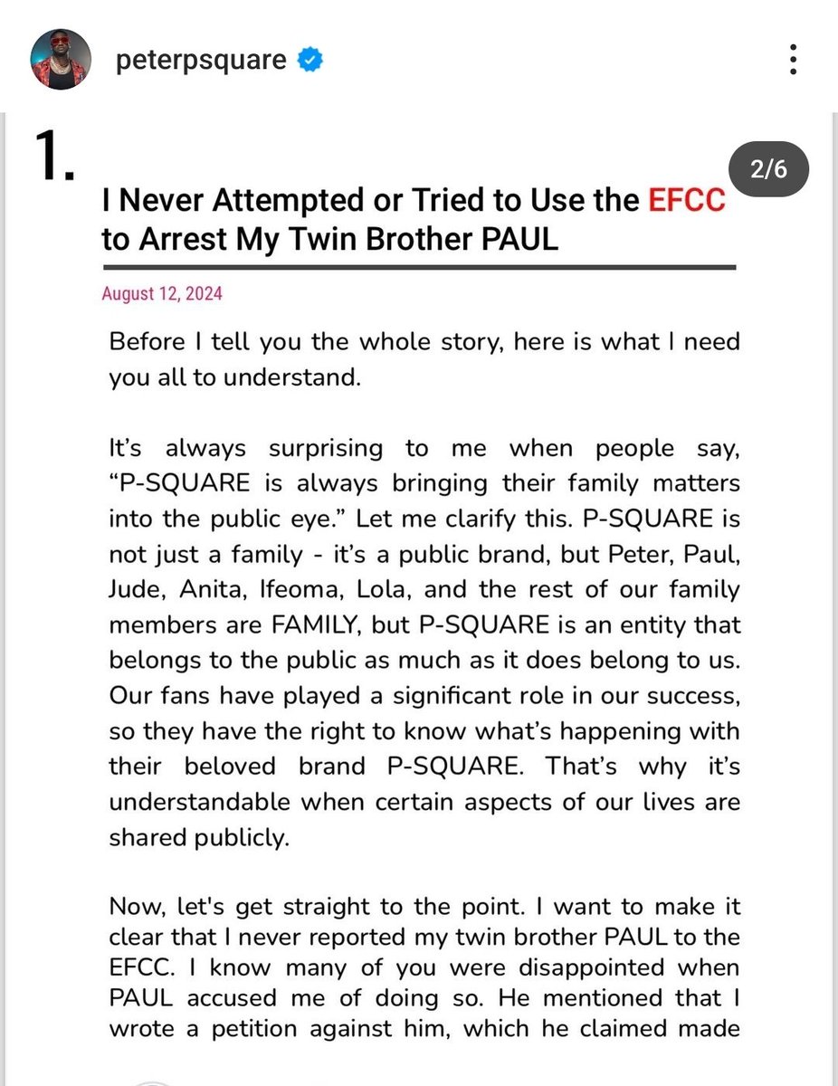 Onyebizzle's tweet photo. TWO LETTERS WRITTEN BY @PeterPsquare (MR.P) OF THE DUO GROUP @psquare FOLLOWING THE RECENT FEUD BETWEEN THEM AFTER THEIR COME-BACK

Read through the thread and leave your views in the comment section.

Follow @Onyebizzle for great content 

#mistakenly #Onyeka #AsNassr #Flick
👇 https://t.co/Ngpr5QDakF