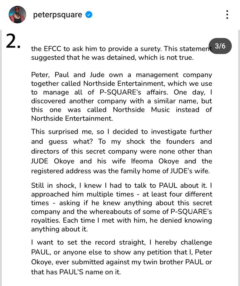 Onyebizzle's tweet photo. TWO LETTERS WRITTEN BY @PeterPsquare (MR.P) OF THE DUO GROUP @psquare FOLLOWING THE RECENT FEUD BETWEEN THEM AFTER THEIR COME-BACK

Read through the thread and leave your views in the comment section.

Follow @Onyebizzle for great content 

#mistakenly #Onyeka #AsNassr #Flick
👇 https://t.co/Ngpr5QDakF