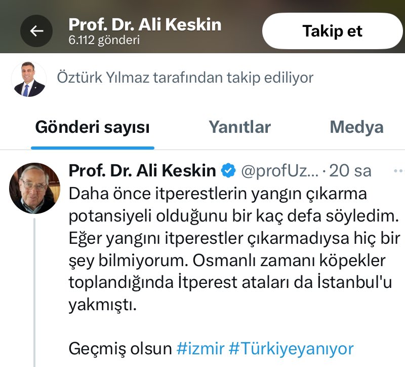 Bu nasıl Prof.Dr.? Bunamış herhalde?
Bu kadar Köpek nefreti neden? Aklıma 1-2 şey geliyor tabi. Neyse tövbe tövbe.. #TürkiyeYanıyor