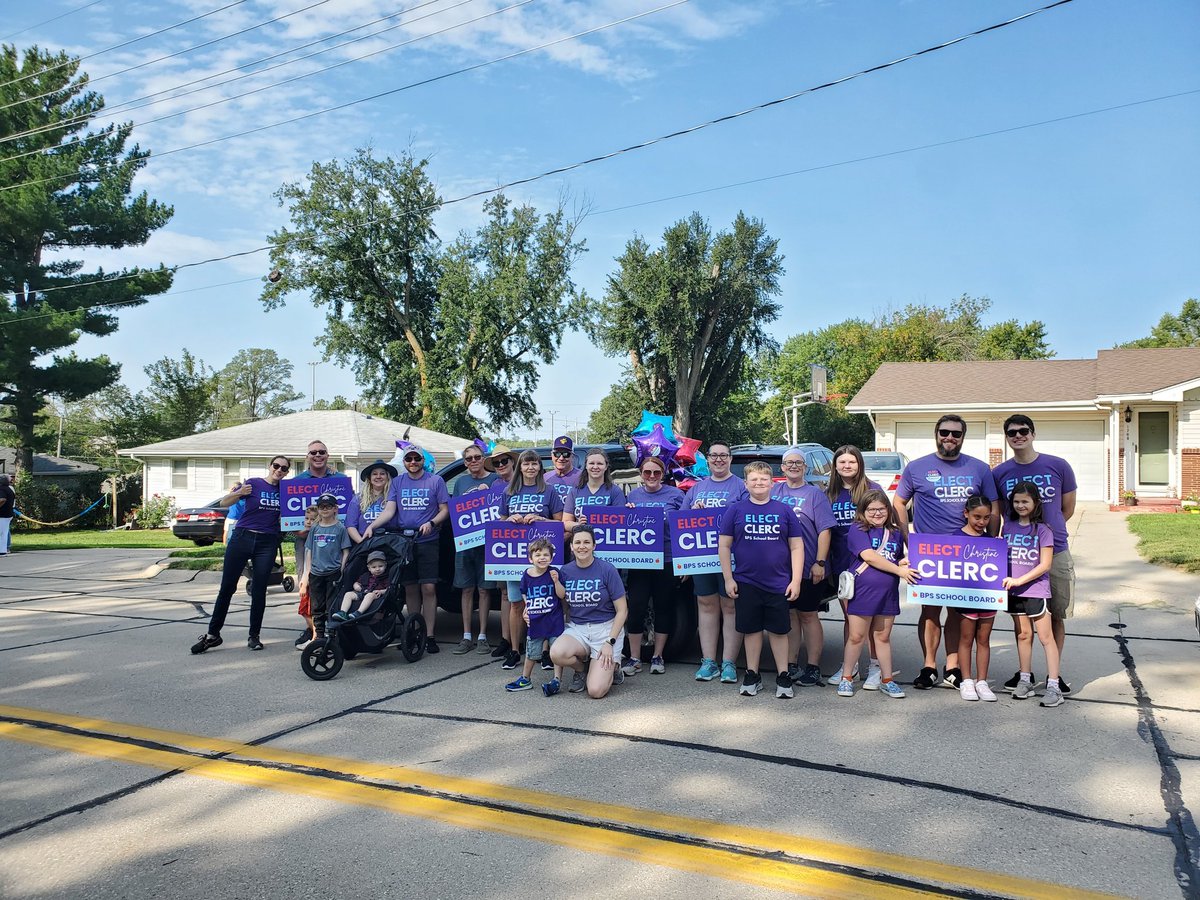 ClercForBPS's tweet photo. Thanks to all these awesome parade walkers for spreading our good vibes in the parade this morning!

#clercforbps #ChampionsForChildren https://t.co/IIx6MgwgTd