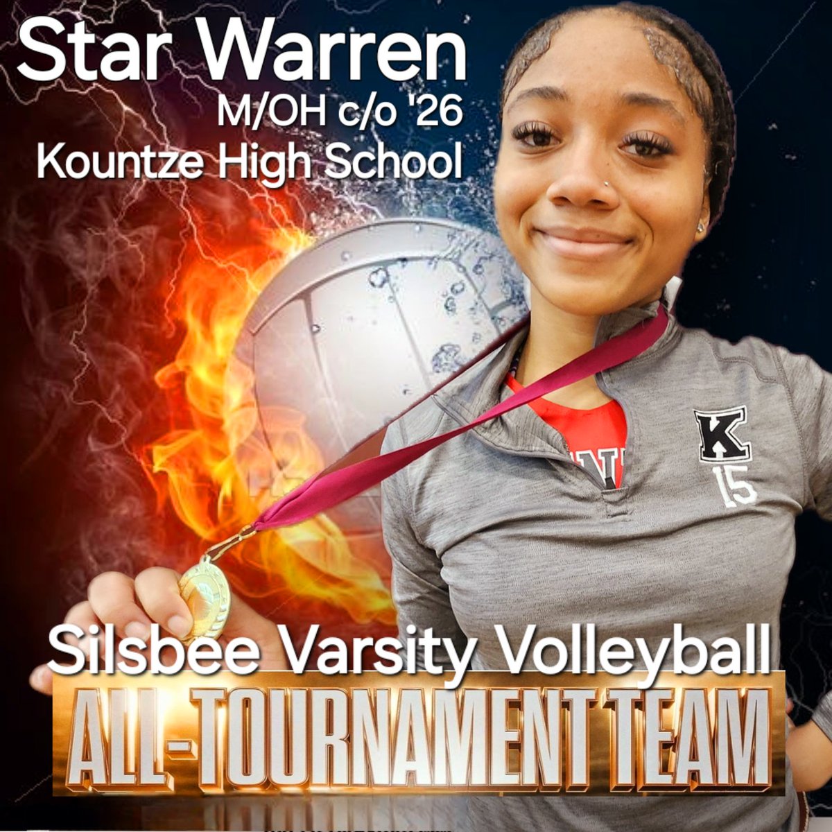 Kountze Volleyball (@kountzevball) on Twitter photo Hard fight to get into the gold bracket. It was not our day as a team, but Star Warren took home some hardware as a notable "All Tournament" player! #ProtectThePride #RestoreTheRoar <a href="/Pepper20021/">Holton Pepper</a> Hard fight to get into the gold bracket. It was not our day as a team, but Star Warren took home some hardware as a notable "All Tournament" player! #ProtectThePride #RestoreTheRoar <a href="/Pepper20021/">Holton Pepper</a>