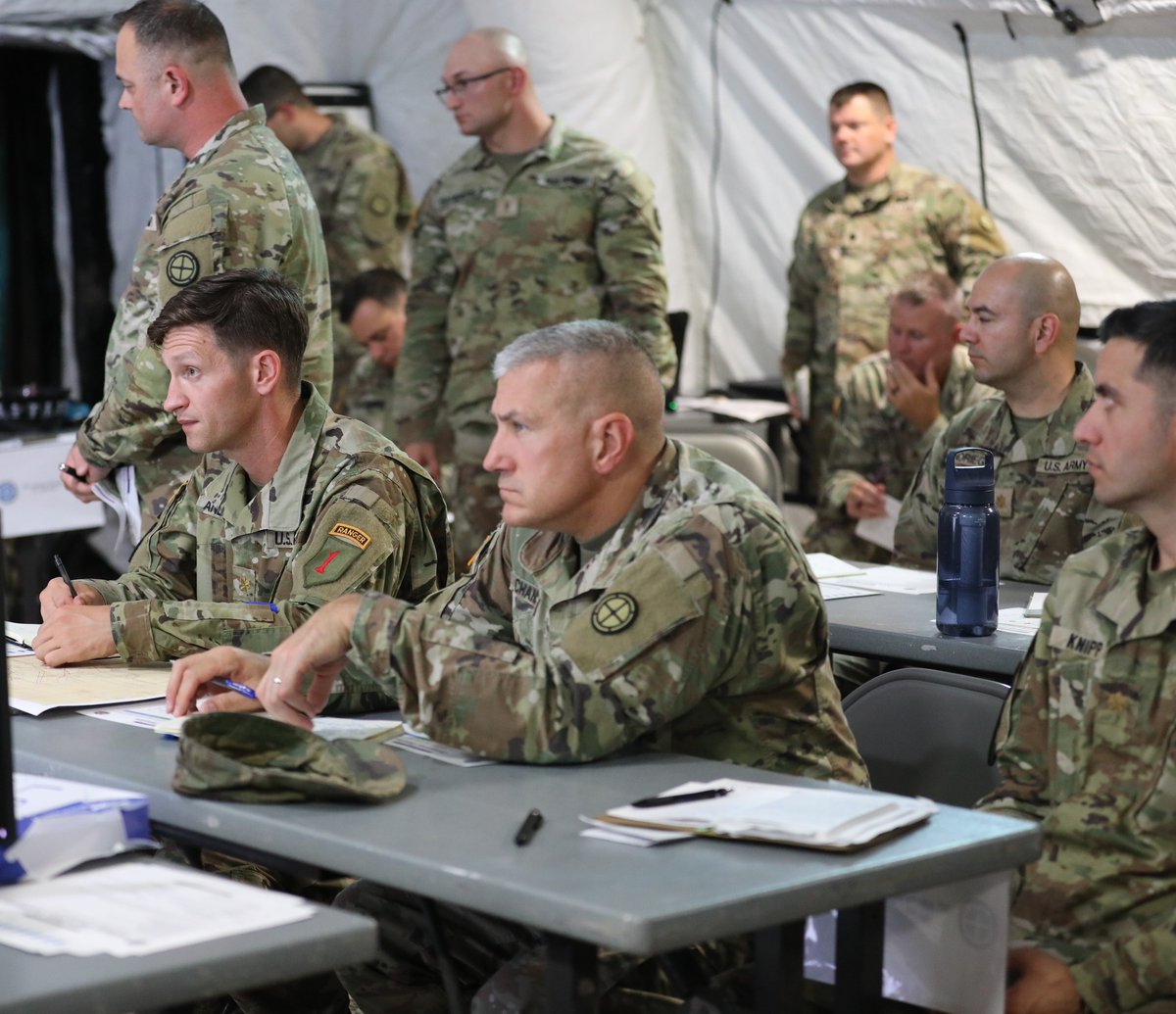 35th Infantry Division (@35div) on Twitter photo #SantaFeSoldiers conducted their OPORD brief with <a href="/FightingFirst/">1st Infantry Division</a> and 135th Inf. Div. Artillery Brigade participants in preparation for the combined command post exercise at Fort Riley Aug. 16.
<a href="/KansasGuard/">Kansas National Guard</a> | <a href="/Missouri_NG/">Missouri National Guard</a> | <a href="/USNationalGuard/">National Guard</a> | <a href="/iiiarmoredcorps/">III Armored Corps</a> #SantaFeSoldiers conducted their OPORD brief with <a href="/FightingFirst/">1st Infantry Division</a> and 135th Inf. Div. Artillery Brigade participants in preparation for the combined command post exercise at Fort Riley Aug. 16.
<a href="/KansasGuard/">Kansas National Guard</a> | <a href="/Missouri_NG/">Missouri National Guard</a> | <a href="/USNationalGuard/">National Guard</a> | <a href="/iiiarmoredcorps/">III Armored Corps</a>