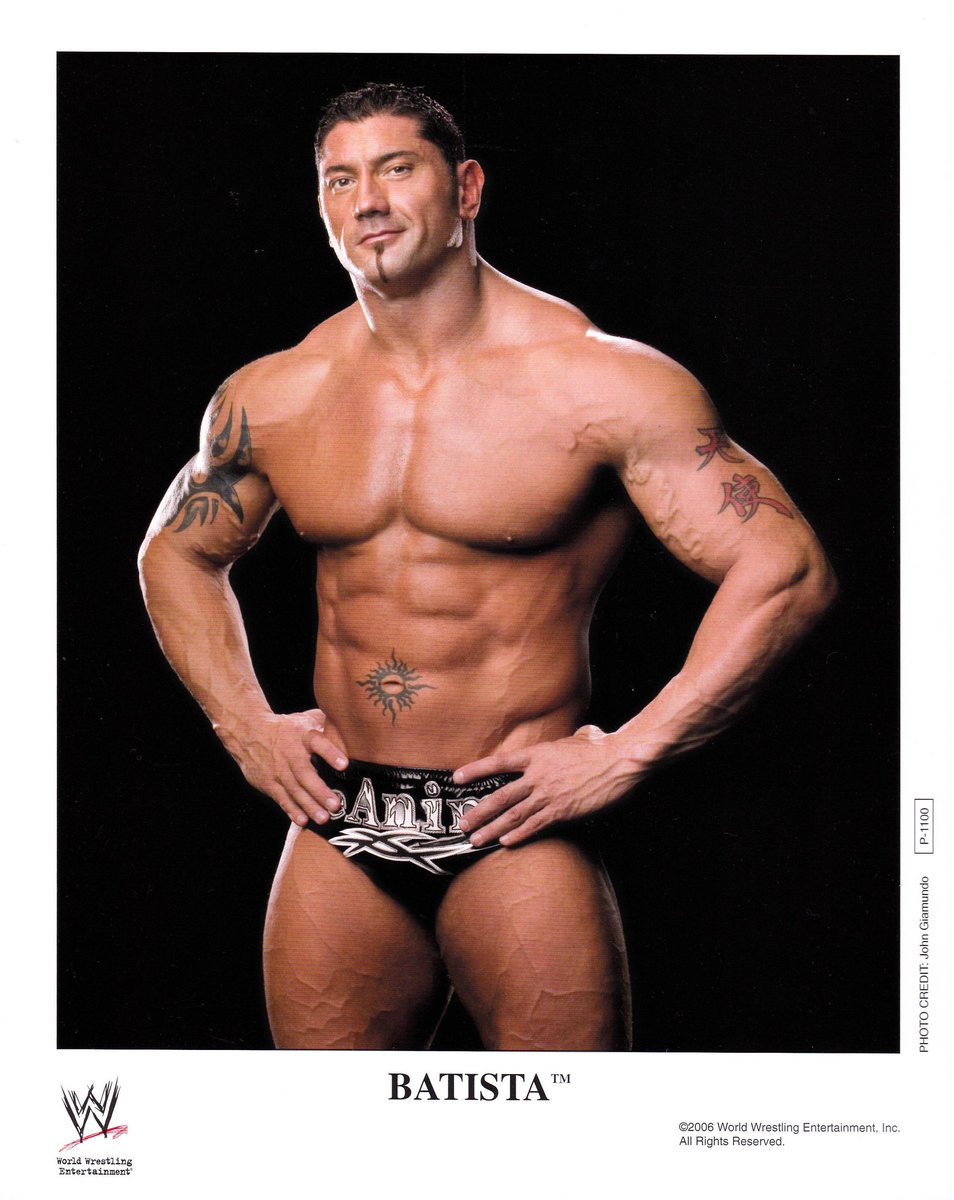 DarrylKeithFord's tweet image. WWE's Batista in a standout 2006 promo photo! Check out this iconic 8x10 shot. 🔥 #WWE #Batista #PromoPhoto #RuthlessAggression