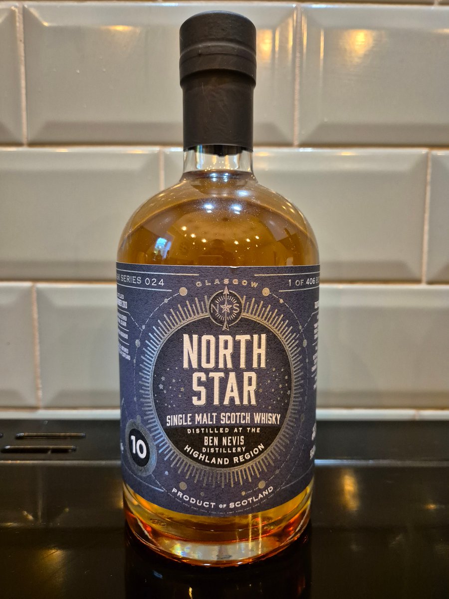 Dram 4 was…. The North Star Ben Nevis 10yo from an Oloroso hogshead. 55.4%. 406 bottles. #blinddrams