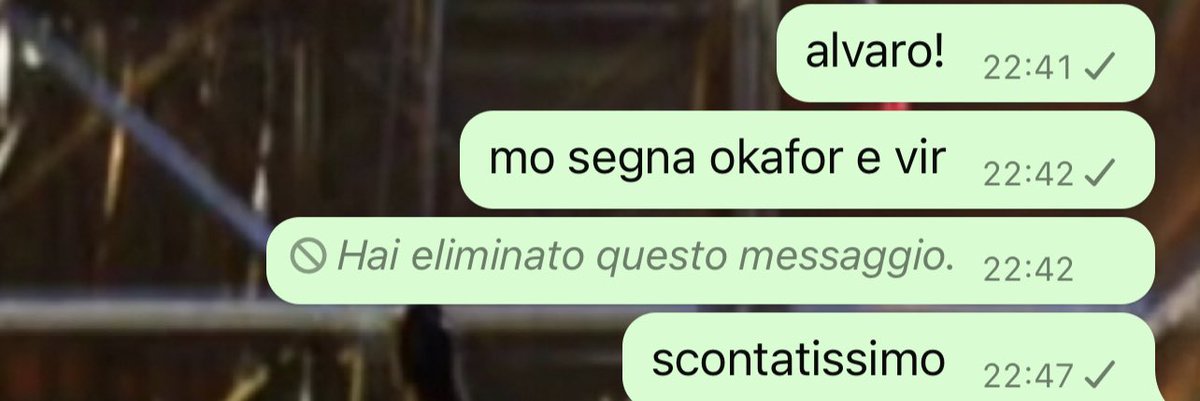 Scontatissimo #MilanTorino (il messaggio eliminato era una bestemmia)